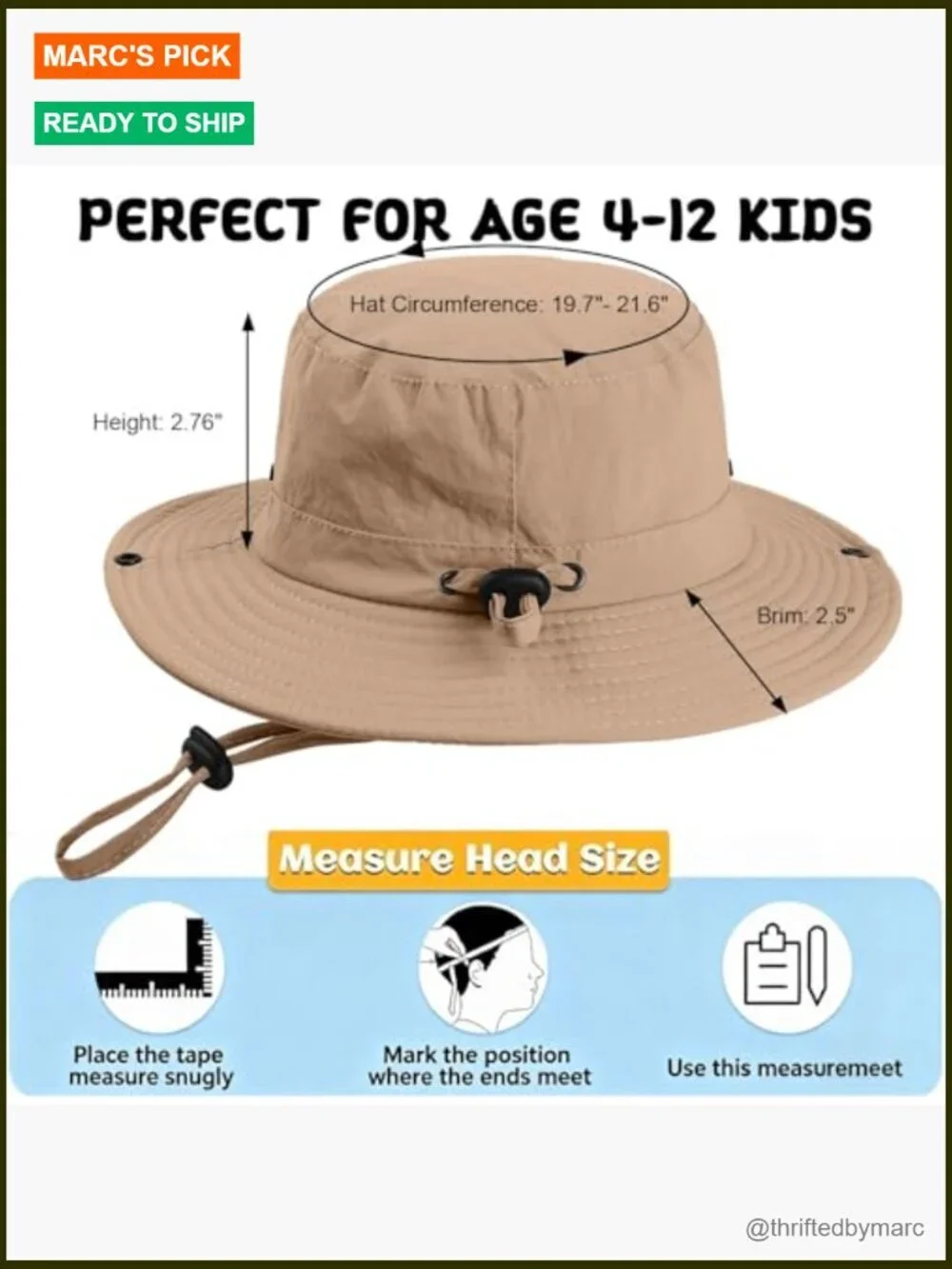 Wide Brim Sun Hat for Kids UPF 50+ Protection Bucket Hat 2 Pack